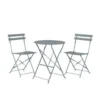 Beliani Bistroset FIORI - Grijs Staal