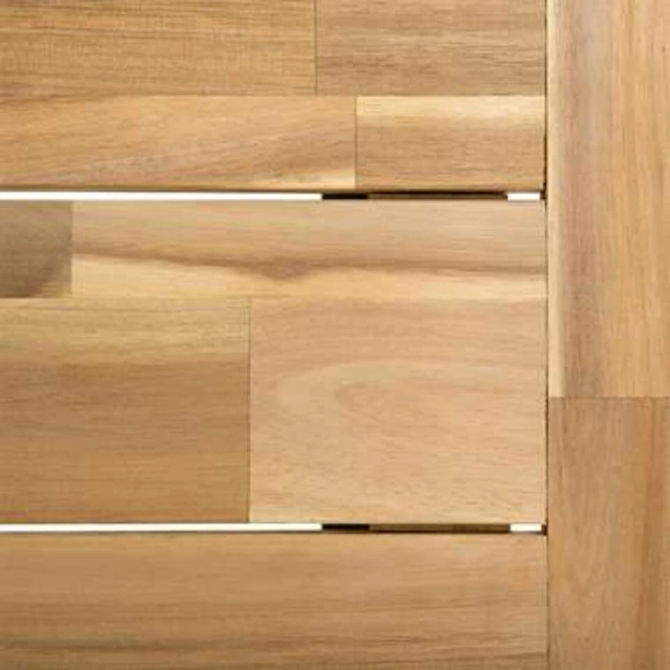 Beliani Tuintafelset SCANIA - Lichte Houtkleur Acaciahout 3 Beliani Tuintafelset SCANIA - Lichte Houtkleur Acaciahout - Afbeelding 3