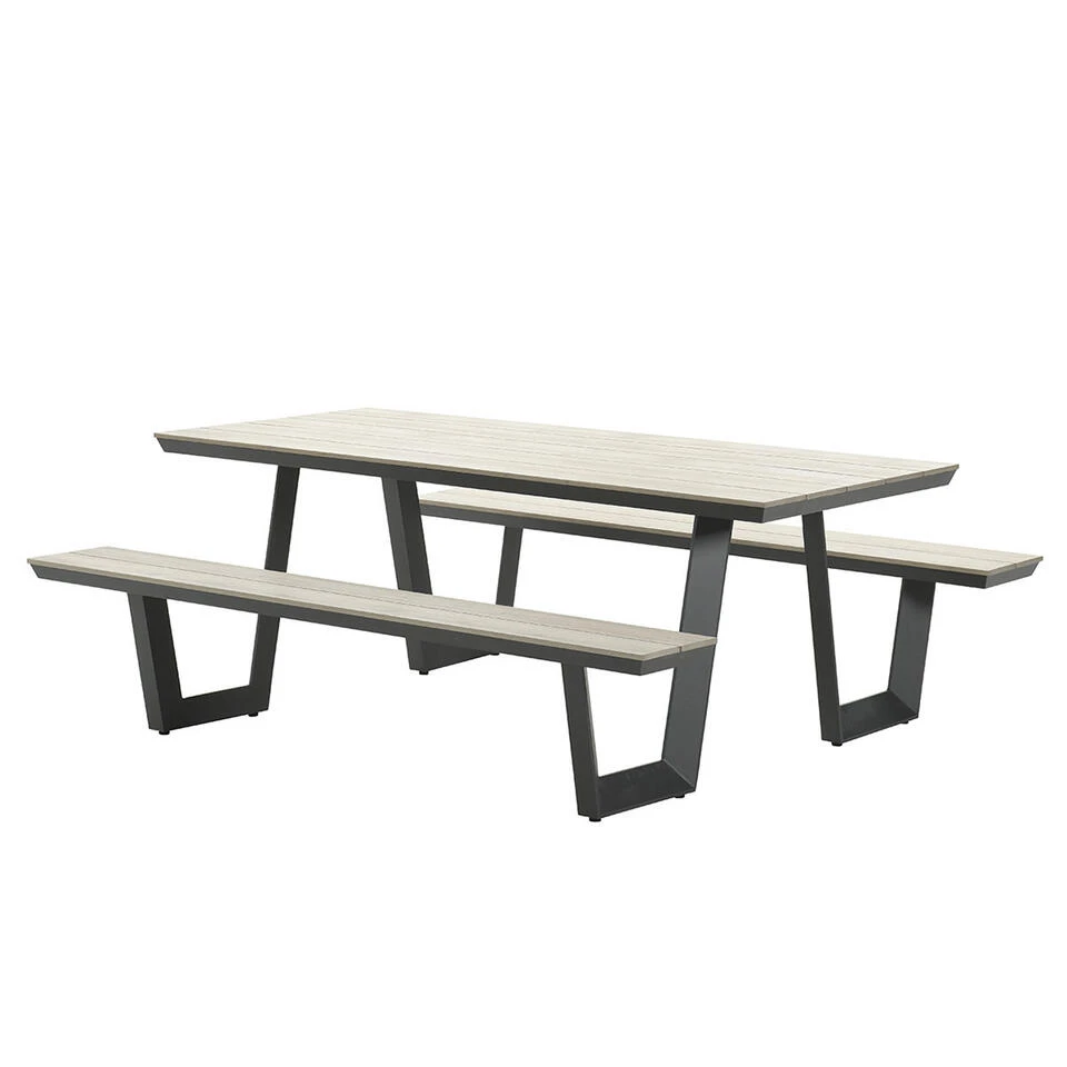 Garden Impressions Sarria Picknick Set 200 X 90 - Donker Grijs 1 Garden Impressions Sarria Picknick Set 200 X 90 - Donker Grijs