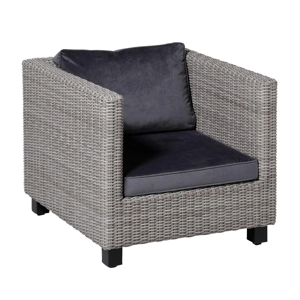 Madison Lounge Luxe Velvet Grey/panama Grey Zitkussen 60x60cm 4 Madison Lounge Luxe Velvet Grey/panama Grey Zitkussen 60x60cm - Afbeelding 4