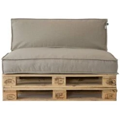 2L Metro Lounge Beige Palletkussens - Set Zit- En Rugkussen