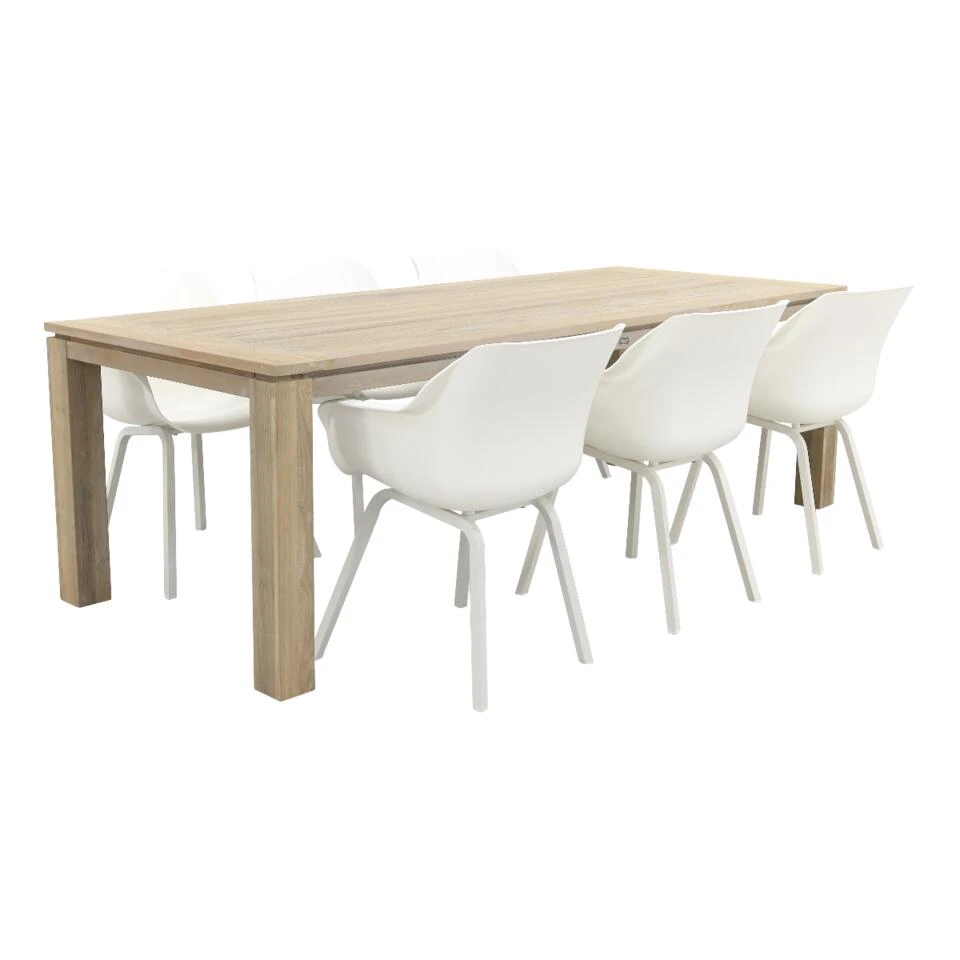 Hartman Sophie Element Wit/Rome Grey 240 Cm. Tuinset - 7-delig 1 Hartman Sophie Element Wit/Rome Grey 240 Cm. Tuinset - 7-delig