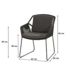 4 Seasons Accor - Antraciet /Allure Rome Grey 170 Cm. Tuinset -Madison Verkoopwinkel 1000050034 0103