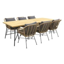 GI Margriet - Naturel / Taste Lano Teak 240 Cm. - 7-delige Tuinset 6 GI Margriet - Naturel / Taste Lano Teak 240 Cm. - 7-delige Tuinset -Madison Verkoopwinkel 1000053549 0102