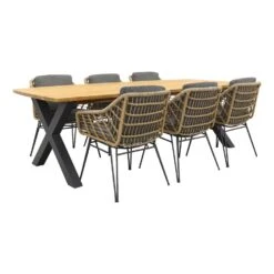 4 Seasons Cottage / Sefa Tuintafel - Teak - Tuinset 7-delig