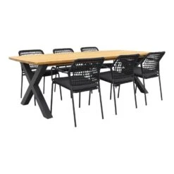 Taste Barista -antraciet/Sefa Tuintafel 240x95 Cm - Stapelbare Tuinset