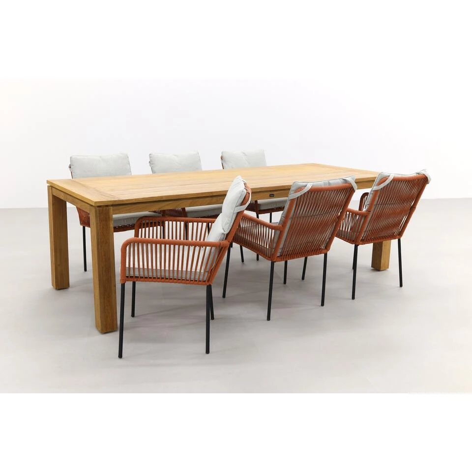 VDG Teresa Terra/Rome Brown 240 Cm. Tuinset – 7-delig 2 VDG Teresa Terra/Rome Brown 240 Cm. Tuinset – 7-delig - Afbeelding 2