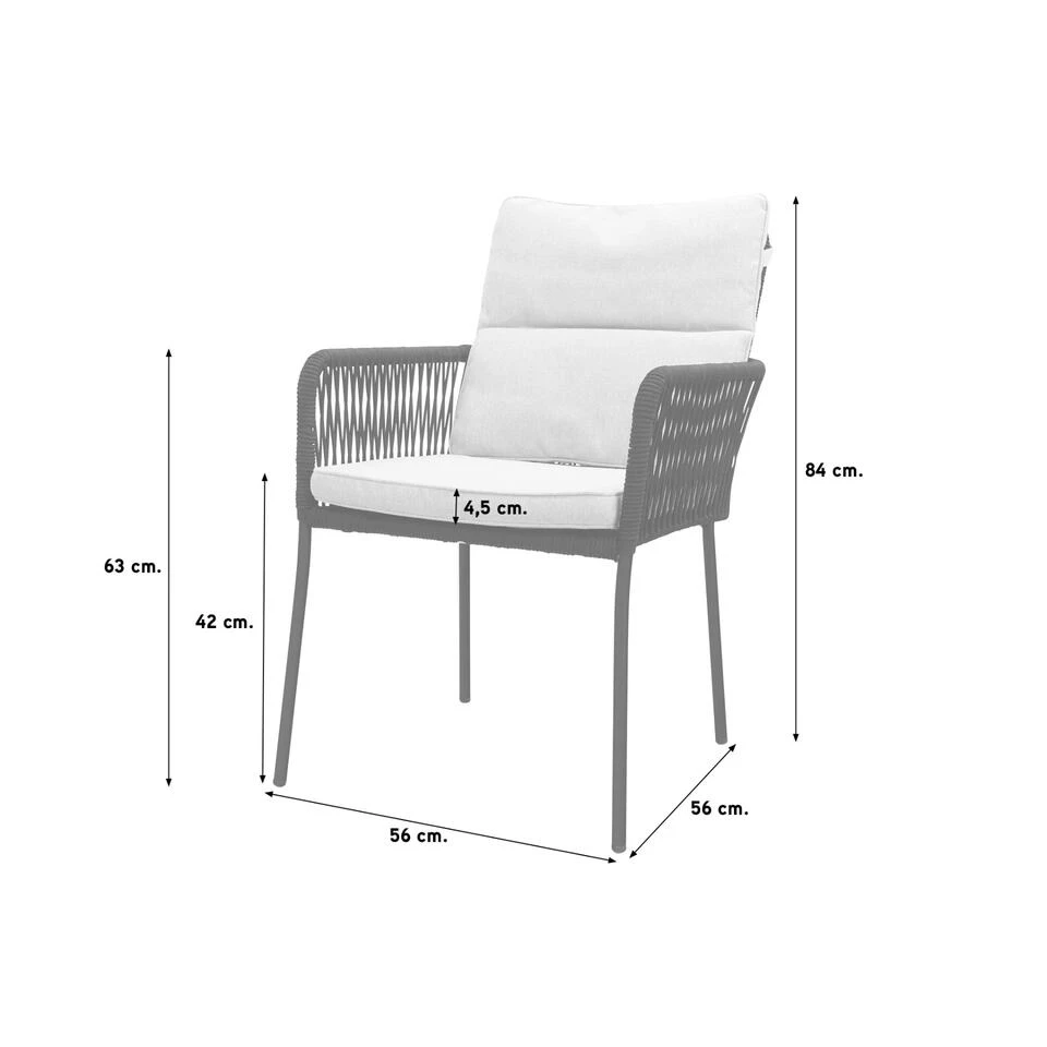 VDG Teresa Terra/Rome Brown 240 Cm. Tuinset – 7-delig 4 VDG Teresa Terra/Rome Brown 240 Cm. Tuinset – 7-delig - Afbeelding 4