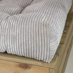 2L Home & Garden Palletkussenset Ribcord Deluxe Pebble Grey - 2 Delige Set -Madison Verkoopwinkel 1000056855 0103