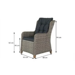 VDG Torino Paloma Grijs/Rome Grey 100 Cm. - Tuinset 5-delig -Madison Verkoopwinkel 1000058255 0103
