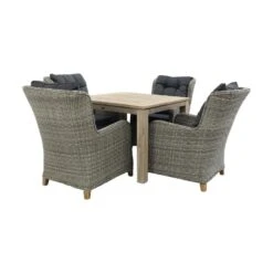 VDG Torino Paloma Grijs/Rome Grey 100 Cm. - Tuinset 5-delig