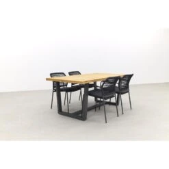 Barista - Antraciet/Murano Teak - 180x90 Cm. - Tuinset 5-delig -Madison Verkoopwinkel 1000059391 0102