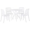 Beliani Tuintafelset SERSALE - Wit Smc (kunststof)