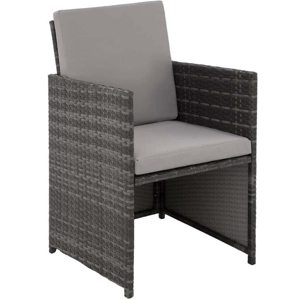 Tectake - Luxe Wicker Zitgroep Palma 8+4+1 - Grijs/grijs 4 Tectake - Luxe Wicker Zitgroep Palma 8+4+1 - Grijs/grijs - Afbeelding 4