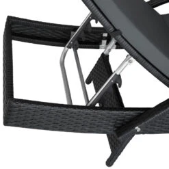 Tectake - Wicker Zonnestoel Océane Zwart -Madison Verkoopwinkel 1000077980 0103