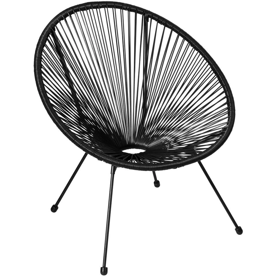 Tectake - Balkonset - Tuinset -2 Stoelen Santana Incl Tafel - Zwart 3 Tectake - Balkonset - Tuinset -2 Stoelen Santana Incl Tafel - Zwart - Afbeelding 3