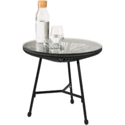 Tectake - Balkonset - Tuinset -2 Stoelen Santana Incl Tafel - Zwart 7 Tectake - Balkonset - Tuinset -2 Stoelen Santana Incl Tafel - Zwart -Madison Verkoopwinkel 1000078068 0103