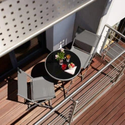 Tectake - Tuinset Düsseldorf - Balkonset - Zwart 6 Tectake - Tuinset Düsseldorf - Balkonset - Zwart -Madison Verkoopwinkel 1000078069 0102