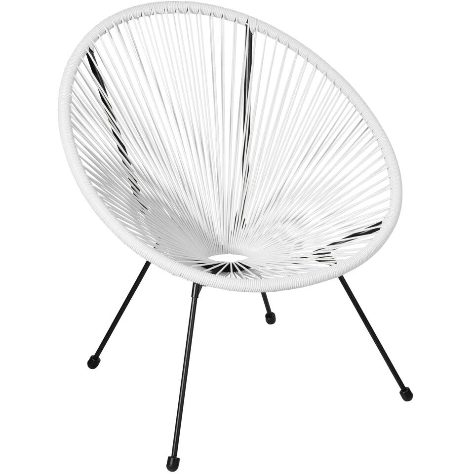 Tectake - Balkonset - Tuinset -2 Stoelen Santana Incl Tafel - Wit 3 Tectake - Balkonset - Tuinset -2 Stoelen Santana Incl Tafel - Wit - Afbeelding 3