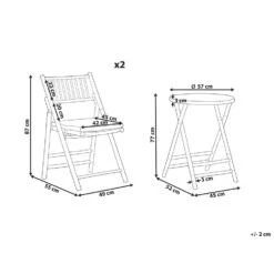 Beliani Bistroset SAVELLETRI - Lichte Houtkleur Bamboehout 6 Beliani Bistroset SAVELLETRI - Lichte Houtkleur Bamboehout -Madison Verkoopwinkel 1000079575 0102