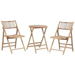 Beliani Bistroset SAVELLETRI - Lichte Houtkleur Bamboehout 7 Beliani Bistroset SAVELLETRI - Lichte Houtkleur Bamboehout -Madison Verkoopwinkel 1000079575 0103