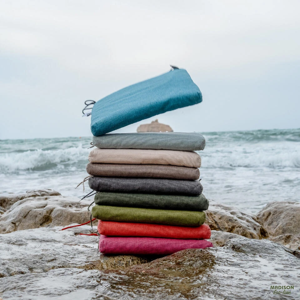 Madison - Bankkussen 110x48 - Blauw - Sea Blue Recycled Canvas 4 Madison - Bankkussen 110x48 - Blauw - Sea Blue Recycled Canvas - Afbeelding 4