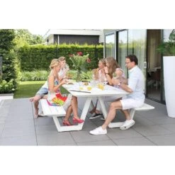 Fonteyn - Picknickbank Dax - Mat Wit 6 Fonteyn - Picknickbank Dax - Mat Wit -Madison Verkoopwinkel 1000083594 0102