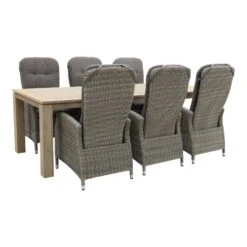 Memphis/Rome Grey 240 Cm. Verstelbare Tuinset - 7-delig