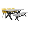 Hartman Sophie Studio Yellow/Verona Black 220 Cm. Tuinset Met Bank - 5-delig