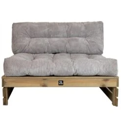 2L Home & Garden Rugkussen Ribcord Deluxe Pebble Grey - 120x40cm -Madison Verkoopwinkel 1000086367 0102