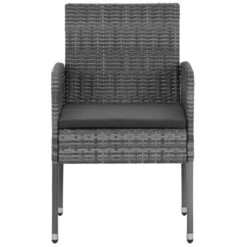 VidaXL 5-delige Tuinset Poly Rattan Grijs -Madison Verkoopwinkel 1000087091 0103