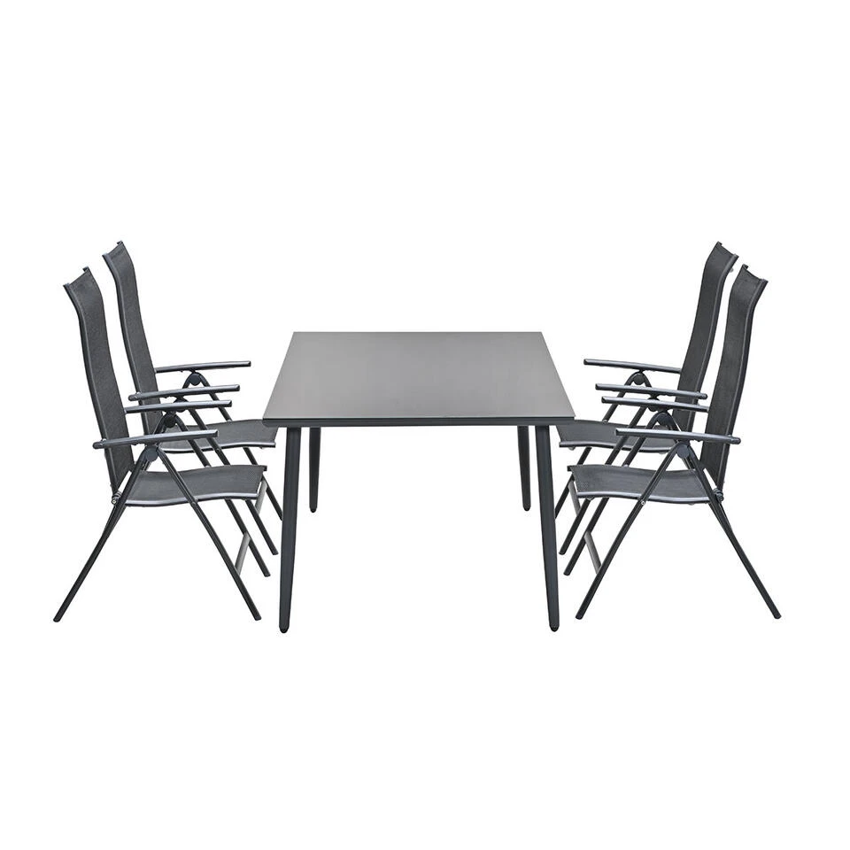 Garden Impressions Santos - Senna Tuinset 5-delig Donker Grijs 1 Garden Impressions Santos - Senna Tuinset 5-delig Donker Grijs