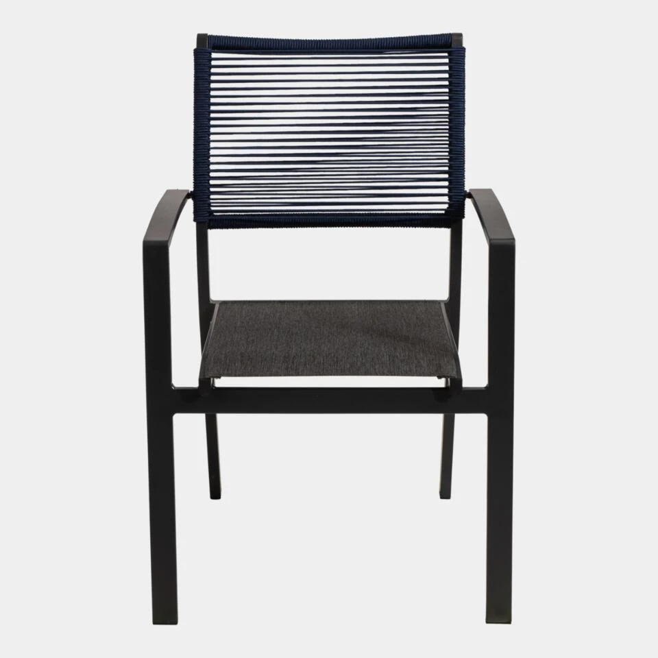 Vito Rope Stapelstoel - Textileen - Blauw 2 Vito Rope Stapelstoel - Textileen - Blauw - Afbeelding 2