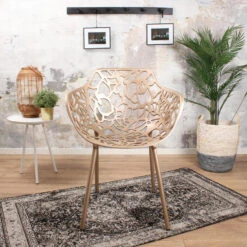 DS4U® Cast Magnolia Stoel - Aluminium - Goudkleurig -Madison Verkoopwinkel 1000088293 0103