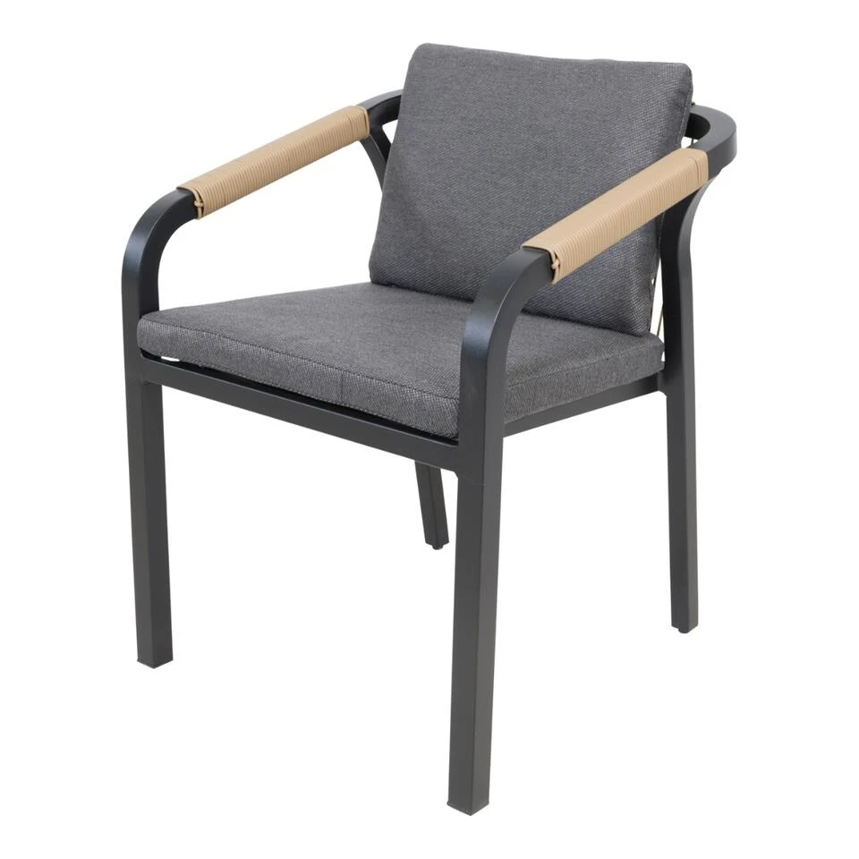 Rimini Terrasstoel - Wicker - Grijs 2 Rimini Terrasstoel - Wicker - Grijs - Afbeelding 2