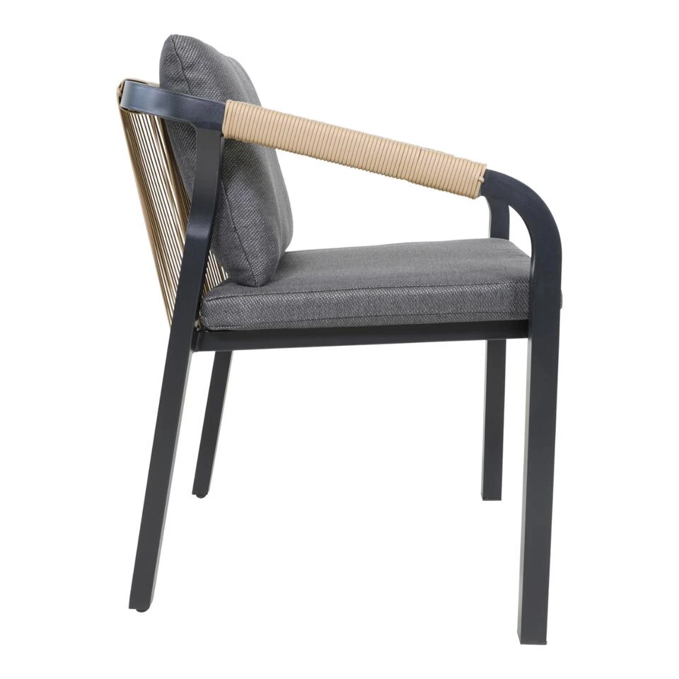 Rimini Terrasstoel - Wicker - Grijs 3 Rimini Terrasstoel - Wicker - Grijs - Afbeelding 3