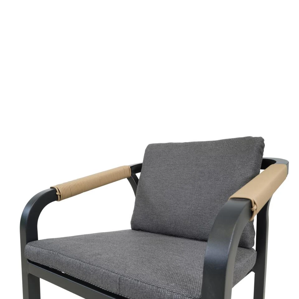 Rimini Terrasstoel - Wicker - Grijs 4 Rimini Terrasstoel - Wicker - Grijs - Afbeelding 4