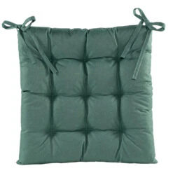 Anna's Collection Stoelkussen Gewatteerd - Donker Groen - 38 X 38 Cm