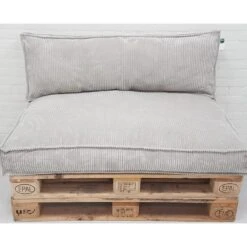 2L Home & Garden Palletkussen Ribcord Deluxe Zandkleurig - 120x80cm -Madison Verkoopwinkel 1000092269 0102