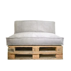 2L Home & Garden Rugkussen Ribcord Deluxe Zandkleurig - 120x40cm