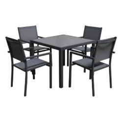 Happy Garden Buitenmeubelsets BERGAMO - Grijs - Aluminium