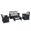 Happy Garden Buitenmeubelsets SINTRA - Zwart - Geweven Hars
