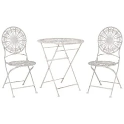 Beliani Bistroset SCAFA - Wit Ijzer