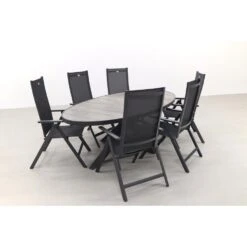 Hartman Napoli/Silva Houtlook 240x115 Cm. Ovale Tuinset - Verstelbaar -Madison Verkoopwinkel 1000093377 0103