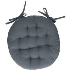 Atmosphera Stoelkussen - Blauwgrijs - Katoen - 38 X 6.5 Cm - Zitkussen