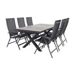 Hartman Salvatore/Ottowa 205-265x100 Cm. - 7-delige Tuinset Verstelbaar