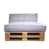 2L Home & Garden Palletkussen Ribcord Deluxe Pebble Grey- 120x80cm