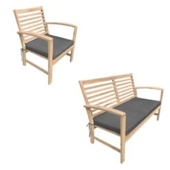 Happy Garden Buitenmeubelsets GOA - Grijs - Acacia -Madison Verkoopwinkel 1000096711 0102