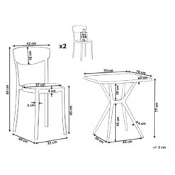 Beliani Bistroset SERSALE/VIESTE - Wit Synthetisch Materiaal -Madison Verkoopwinkel 1000096784 0102