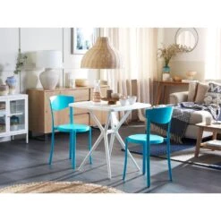 Beliani Bistroset SERSALE/VIESTE - Wit Synthetisch Materiaal -Madison Verkoopwinkel 1000096784 0103